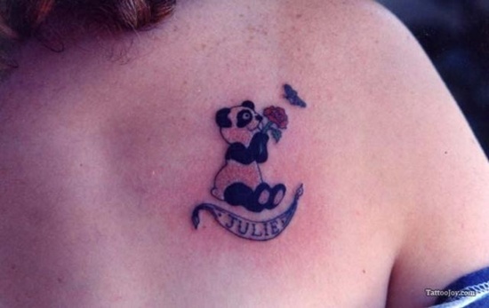 Panda bear tattoos design, idea 17
