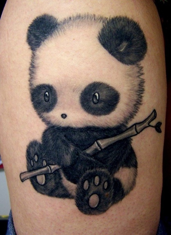 Panda bear tattoos design, idea 18