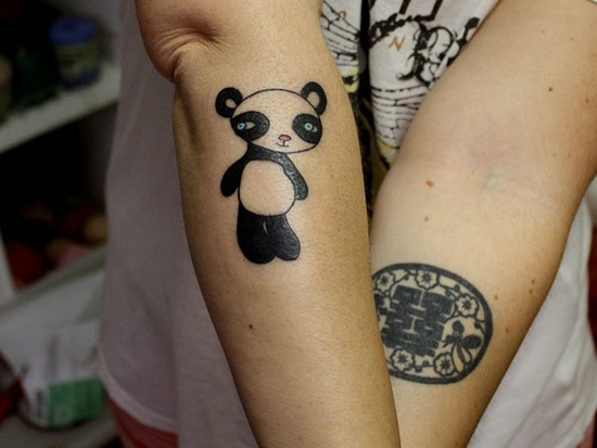 Panda bear tattoos design, idea 7