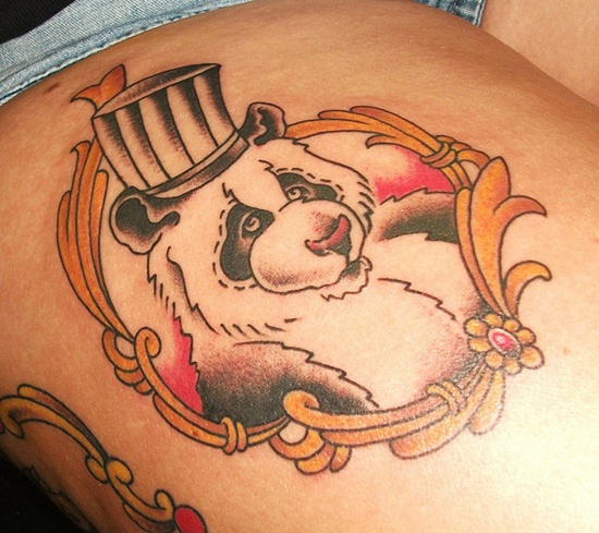 Panda bear tattoos design, idea 3