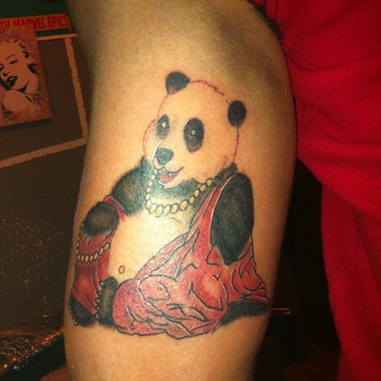 Panda bear tattoos design, idea 22