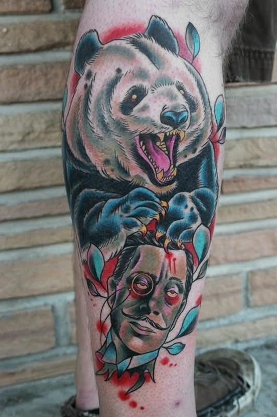 Panda bear tattoos design, idea 24