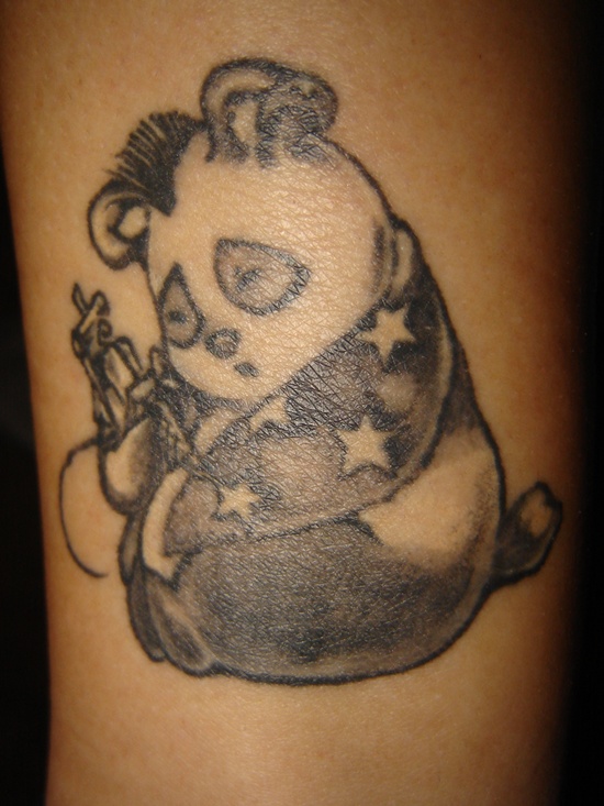 Panda bear tattoos design, idea 25