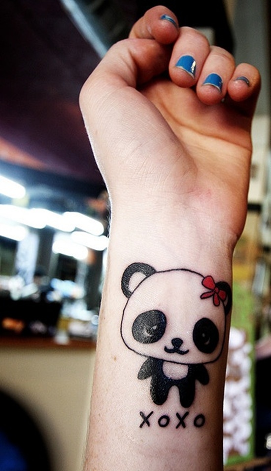 Panda bear tattoos design, idea 1