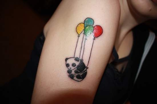 Panda bear tattoos design, idea 10