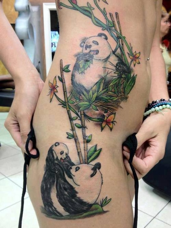 Panda bear tattoos design, idea 5