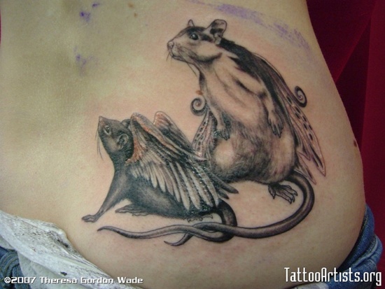 Rat tattoo design, idea 9
