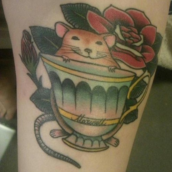 Rat tattoo design, idea 11