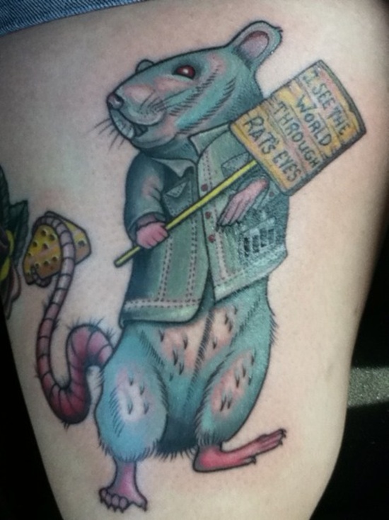 Rat tattoo design, idea 1