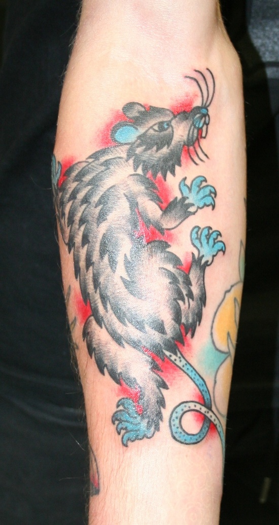 Rat tattoo design, idea 8