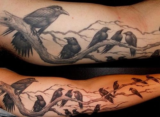 Raven tattoo design, idea 28