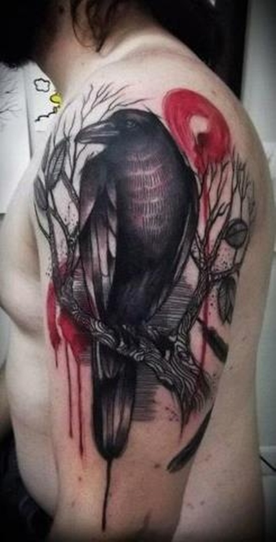 Raven tattoo design, idea 39
