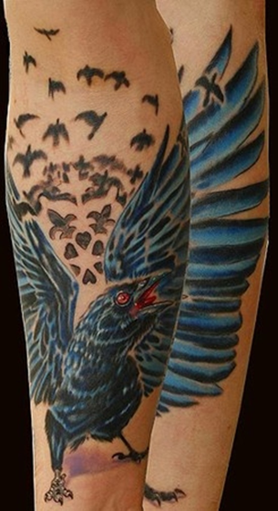 Raven tattoo design, idea 43
