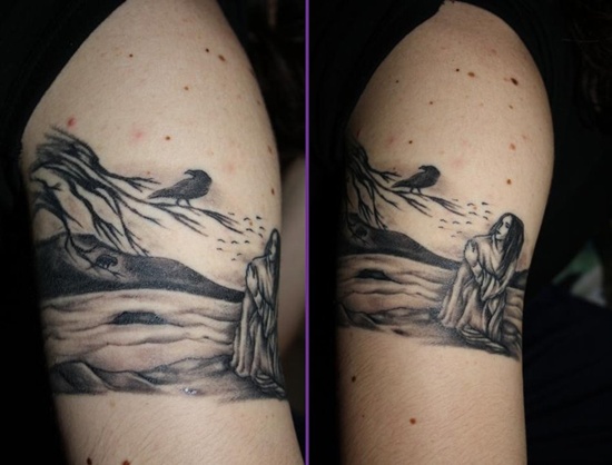 Raven tattoo design, idea 53