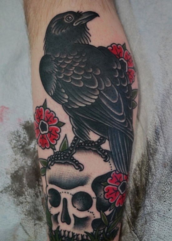 Raven tattoo design, idea 32