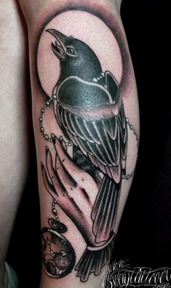 Raven tattoo design, idea 27