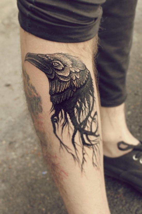 Raven tattoo design, idea 33
