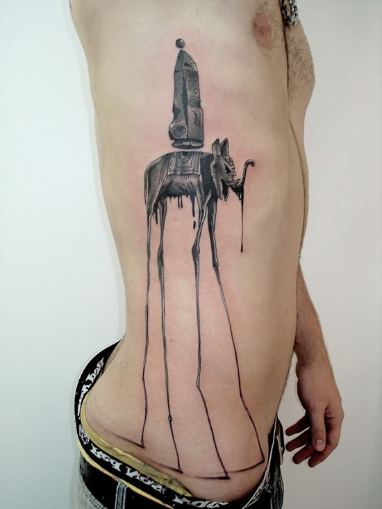 Salvador dali tattoos design, idea 14