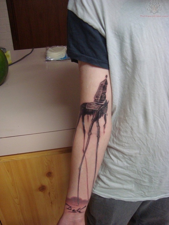 Salvador dali tattoos design, idea 7
