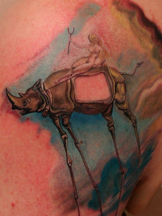 Salvador dali tattoos design, idea 11