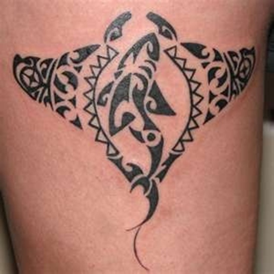 Stingray tattoo design, idea 3