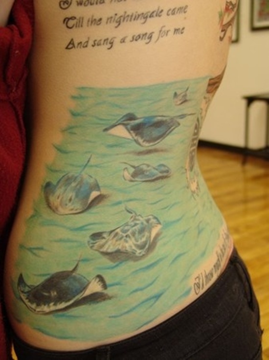 Stingray tattoo design, idea 6