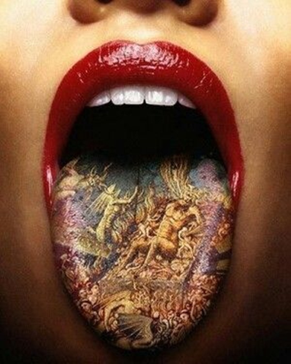 Toungue tattoo design, idea 1