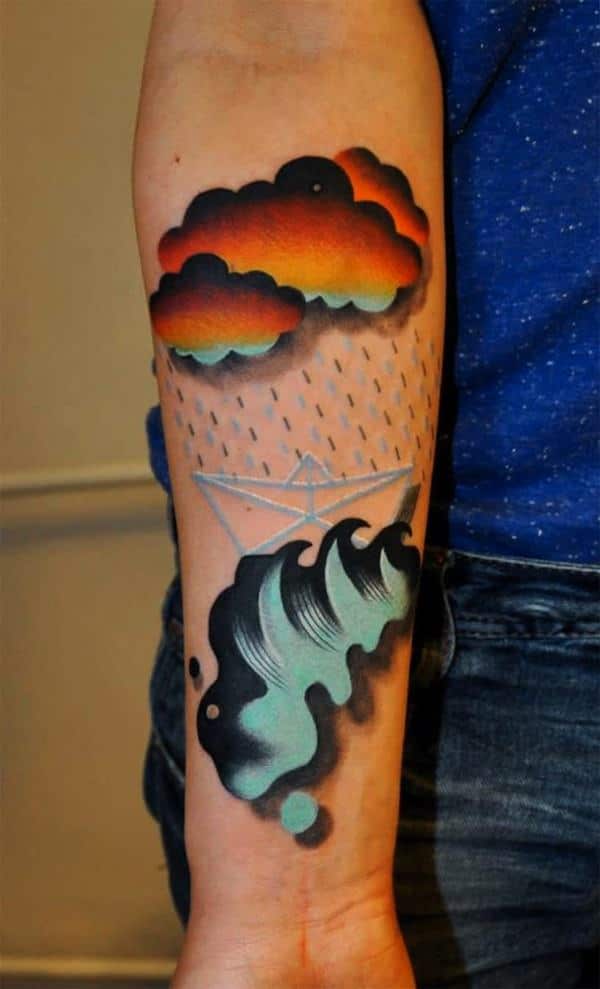 Cloud tattoo design, idea 40