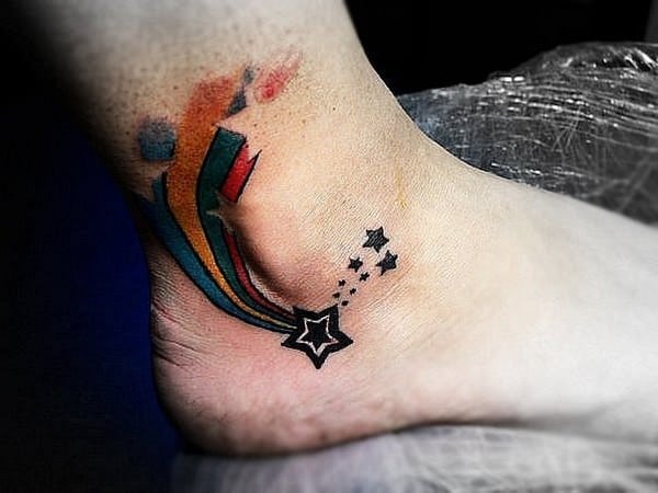 Beautiful rainbow tattoo design, idea 10