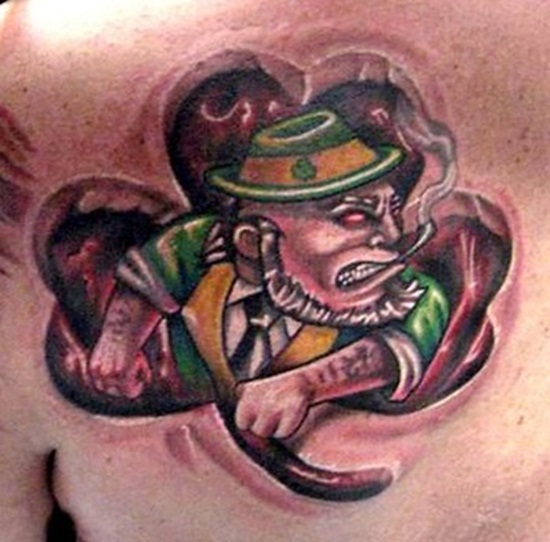 Leprechaun tattoos design, idea 15