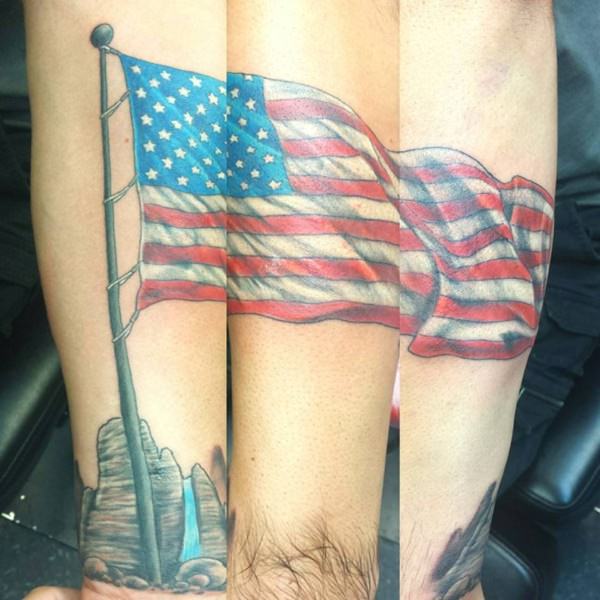 American flag tattoos design, idea 11