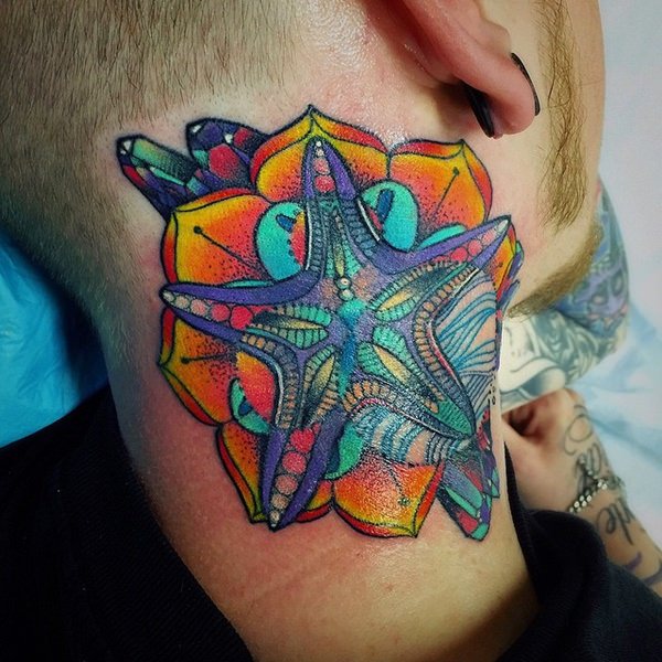 Exceptional starfish tattoo design, idea 9