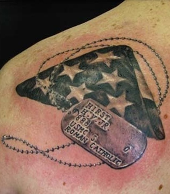 American flag tattoos design, idea 36