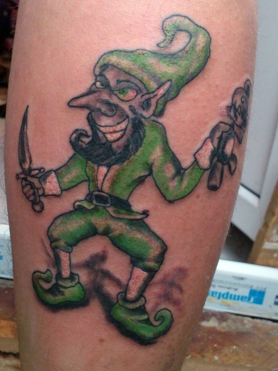 Leprechaun tattoos design, idea 2