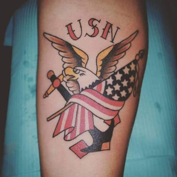American flag tattoos design, idea 12