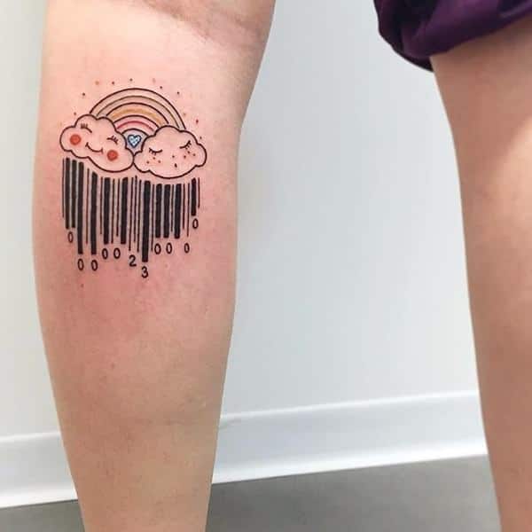 Beautiful rainbow tattoo design, idea 12