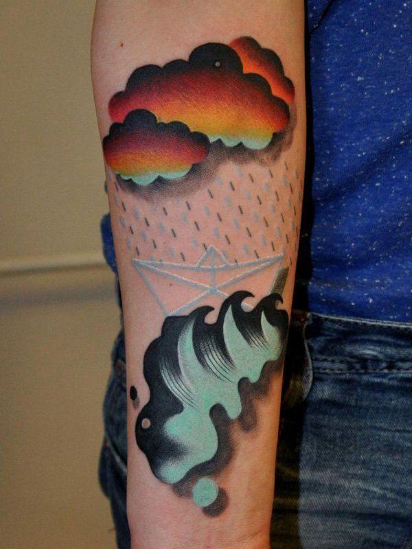 Cloud tattoo design, idea 45