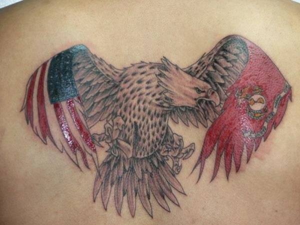 American flag tattoos design, idea 18