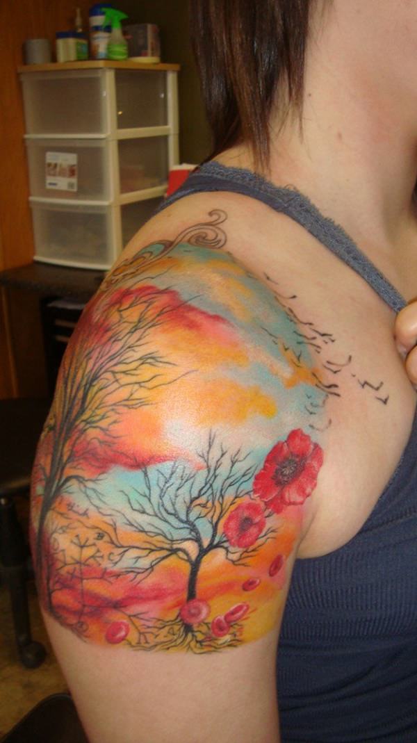 Cloud tattoo design, idea 48