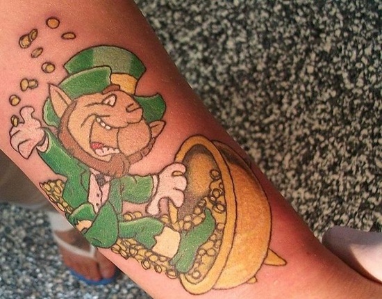 Leprechaun tattoos design, idea 19