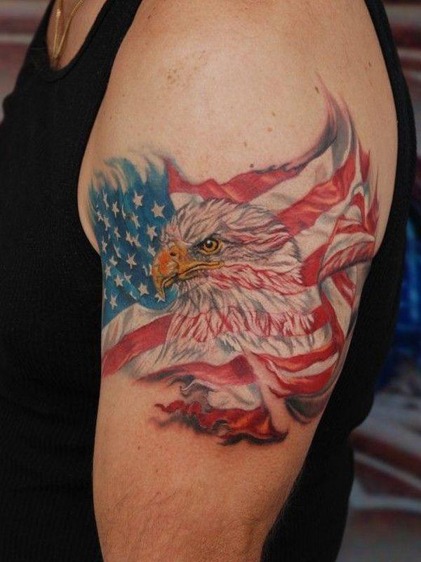 American flag tattoos design, idea 19