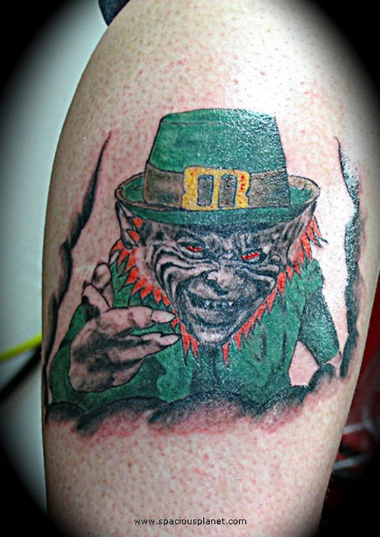 Leprechaun tattoos design, idea 10