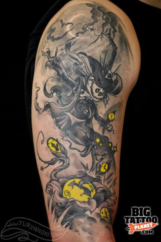 Scary scarecrow tattoos design, idea 10