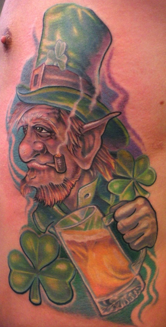 Leprechaun tattoos design, idea 6
