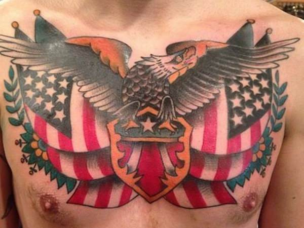American flag tattoos design, idea 20