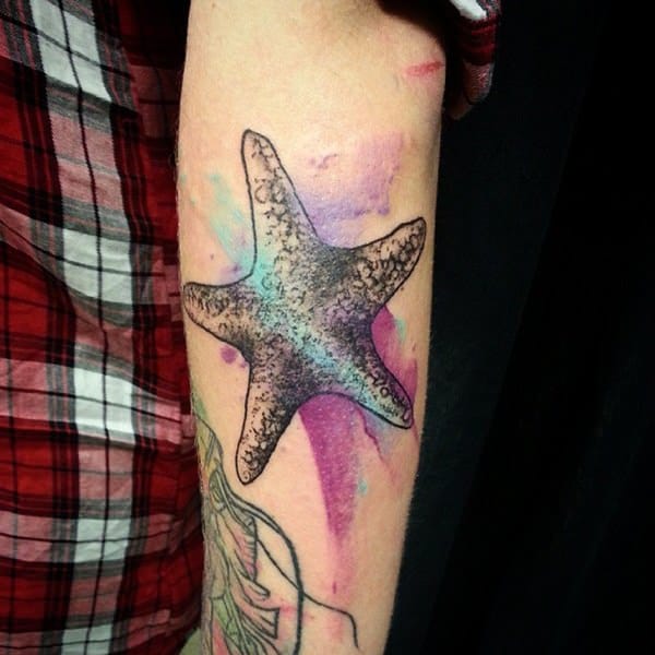 Exceptional starfish tattoo design, idea 18