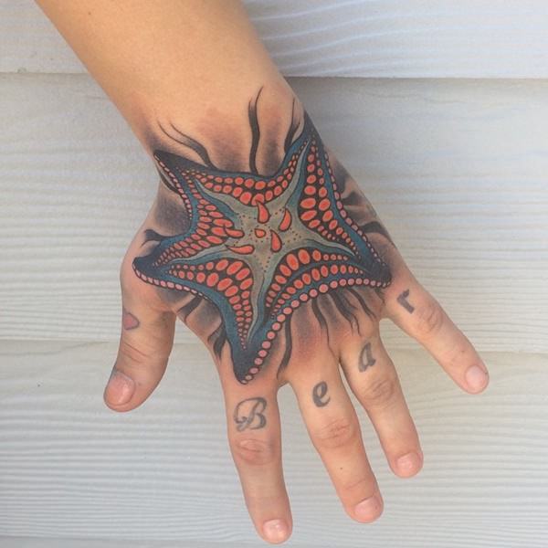 Exceptional starfish tattoo design, idea 20