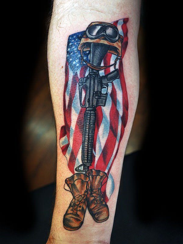 American flag tattoos design, idea 24