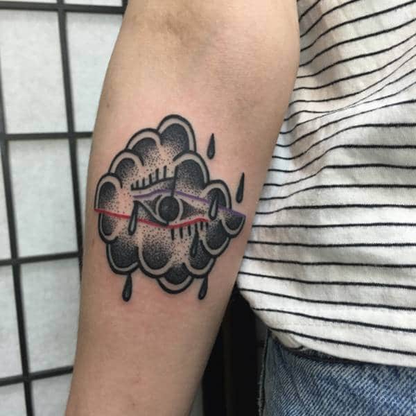 Cloud tattoo design, idea 30