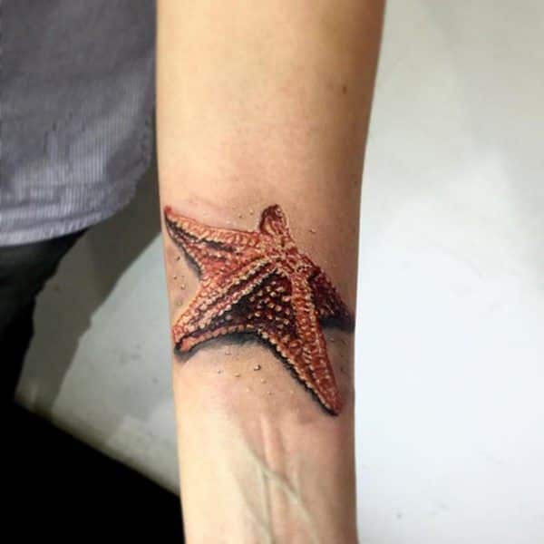 Exceptional starfish tattoo design, idea 23